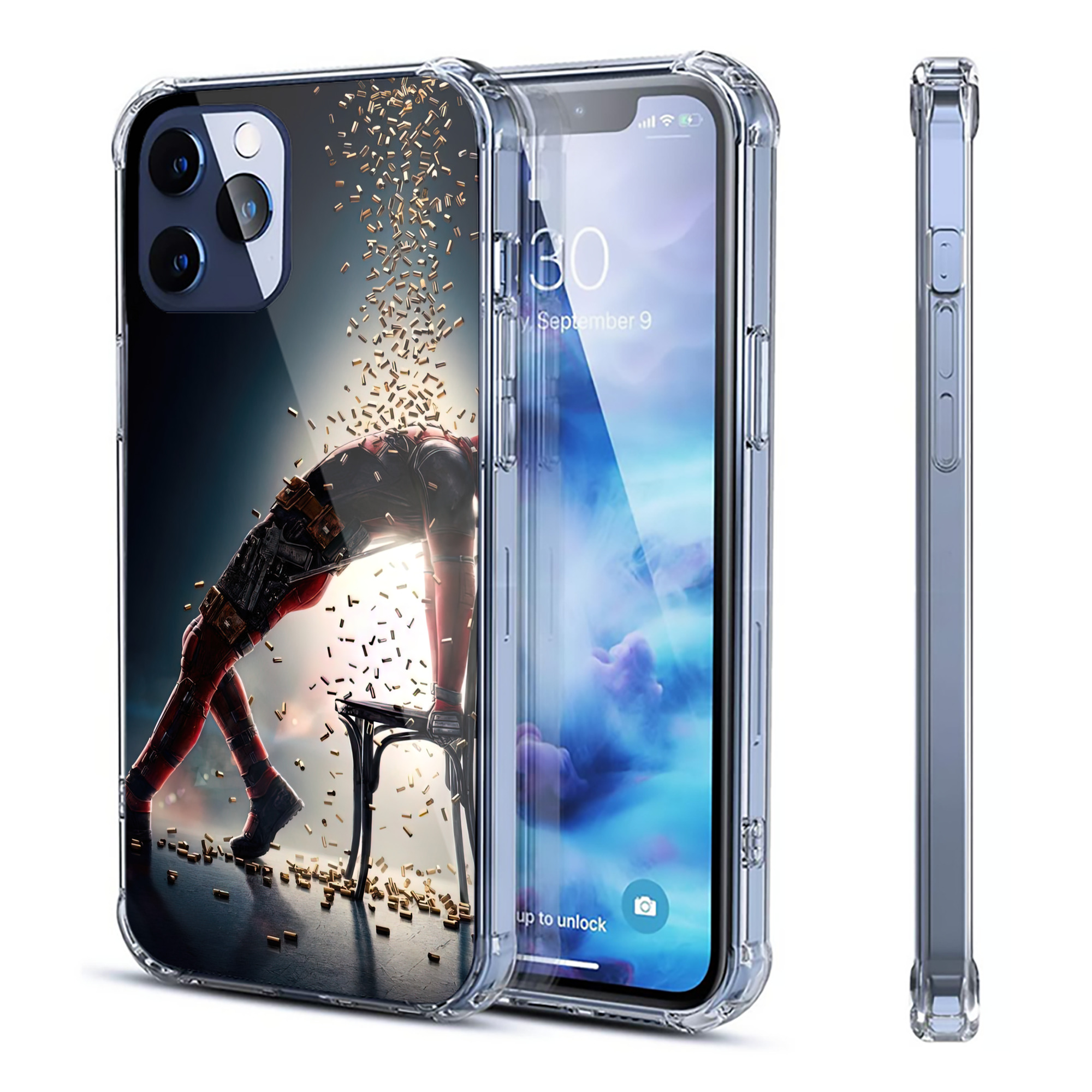 （画像用） Deadpool デッドプール 【iPhone 12シリーズ対応】透明スマホケース（クリアソフトケース）